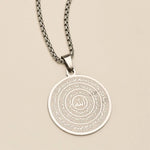 Ayat al-Kursi & Allah Calligraphy Disc Necklace