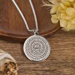 Ayat al-Kursi & Allah Calligraphy Disc Necklace