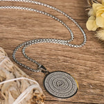 Ayat al-Kursi & Allah Calligraphy Disc Necklace