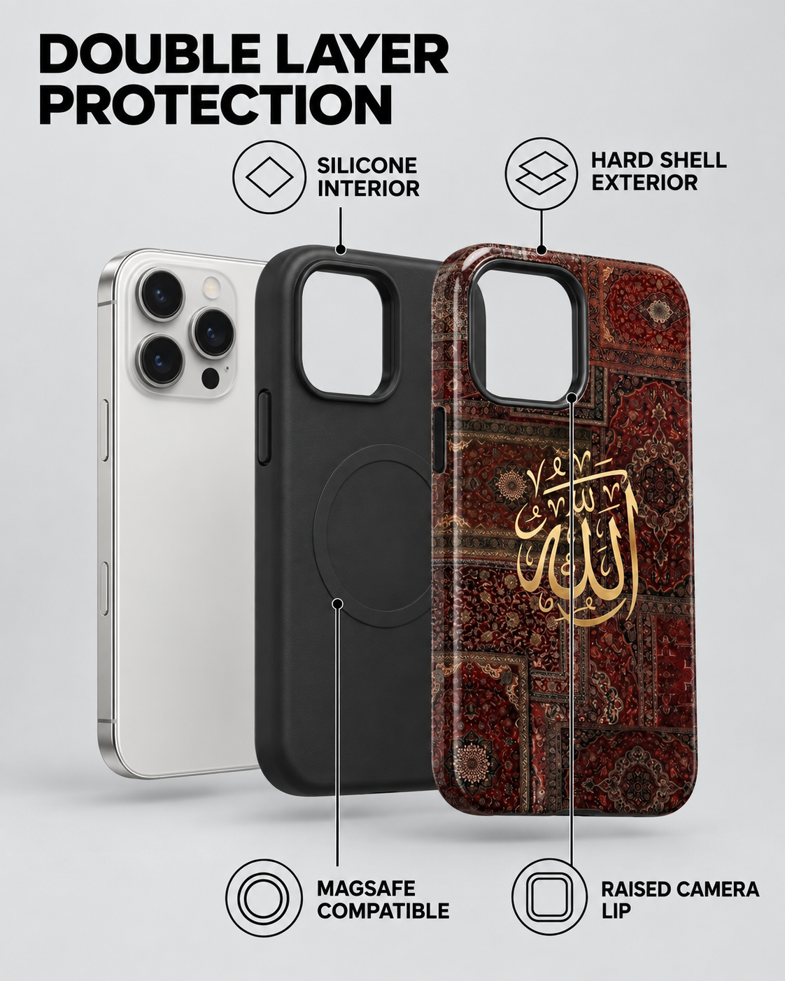 Allah Name Red Phone Case