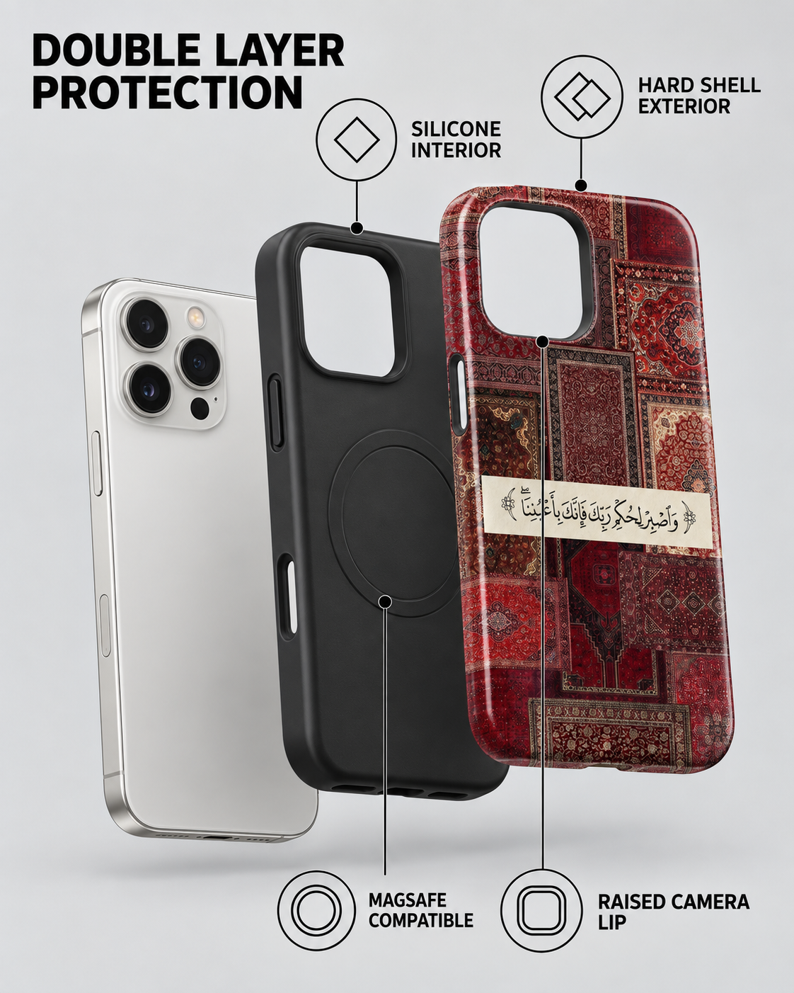 Under His Gaze - Red Phone Case