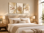 Islamic Calligraphy Canvas Wall Art — Set of 3