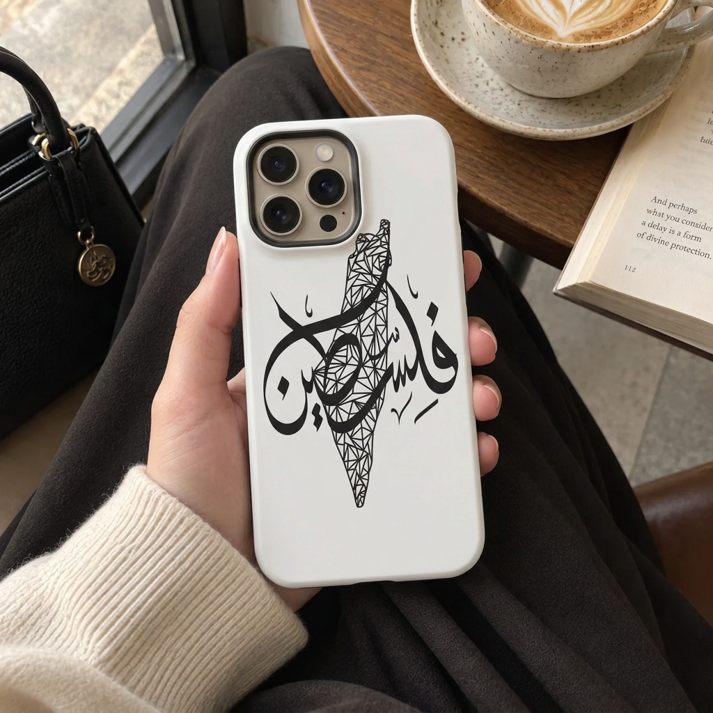Palestine Calligraphy White Phone Case