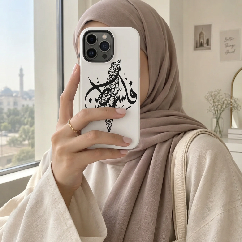 Palestine Calligraphy White Phone Case