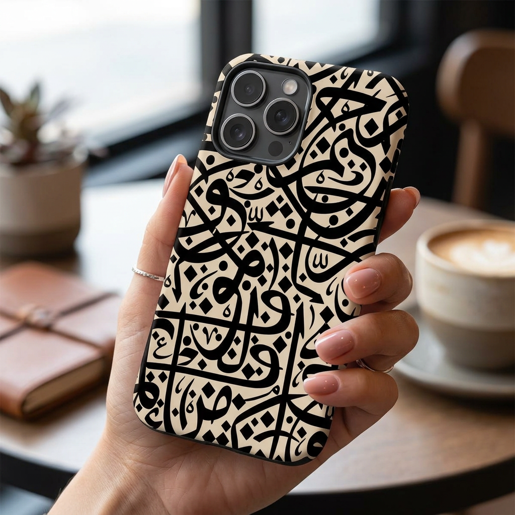 Ivory Arabic Calligraphy Phone Case