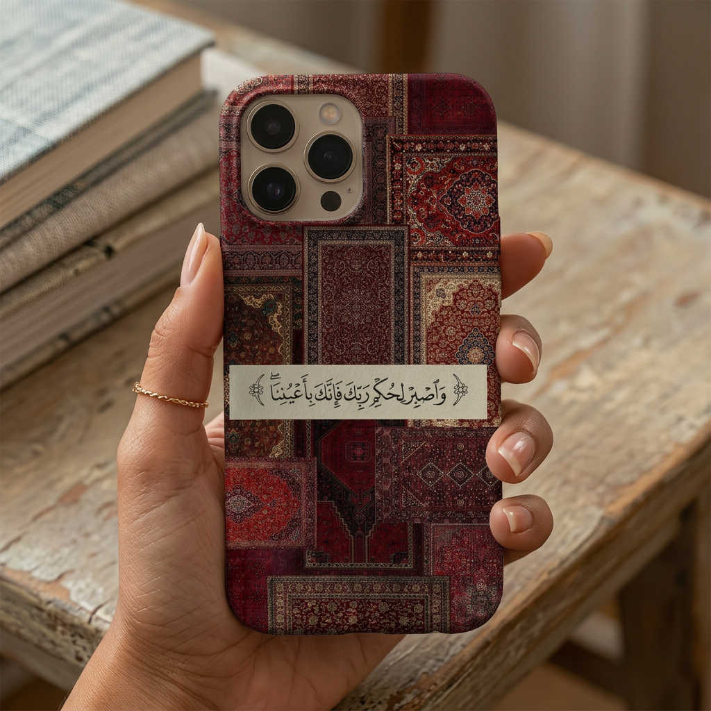 Under His Gaze - Red Phone Case