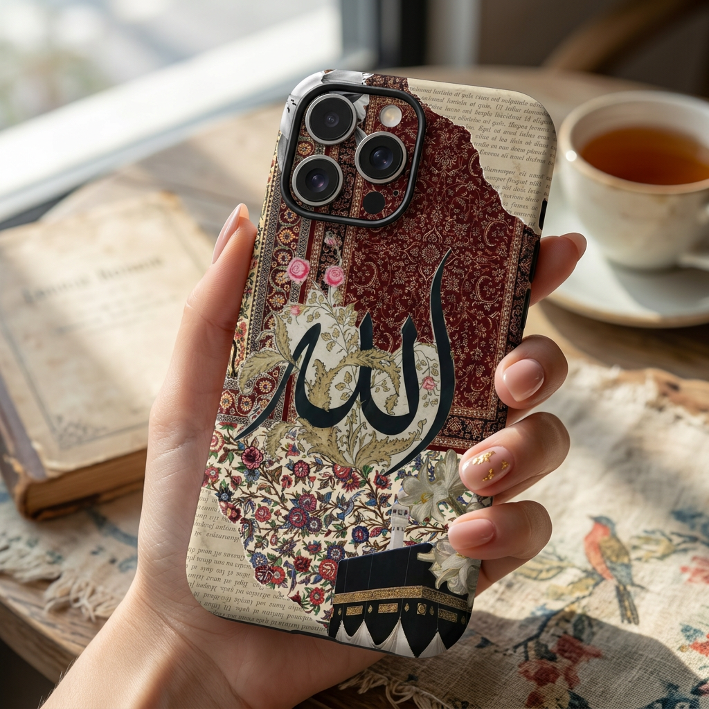 Coque de téléphone à fond Allah Name Collage