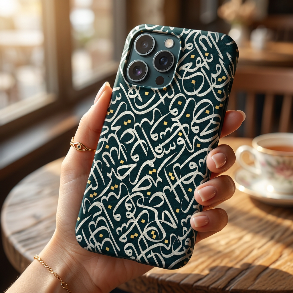 Green Arabic Calligraphy Phone Case
