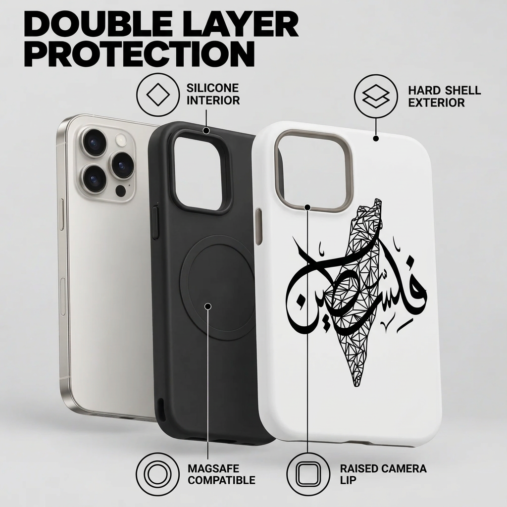 Palestine Calligraphy White Phone Case